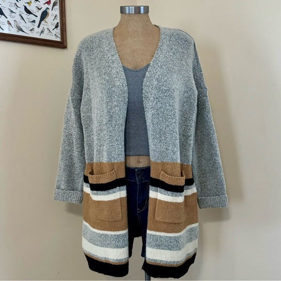 Maurice's Cozy Oversized Sweater Cardigan Open Front Pockets - Picture 2 of 7